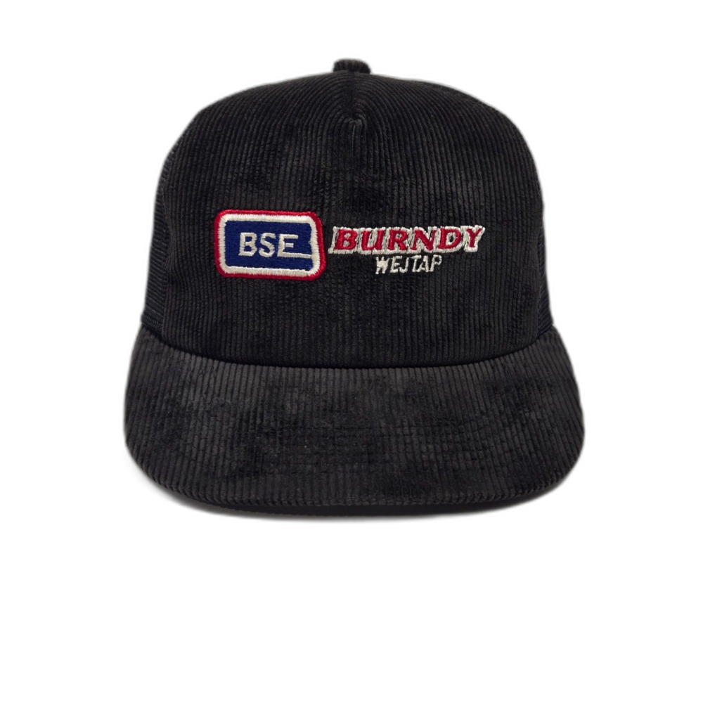 Vintage K-Products Burndy Wejtap Corduroy Trucker Hat | Black Snapback